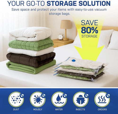 Larova vacuum storage bags shrinking bedding - save up to 80% space